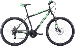 Велосипед Black One Onix 27.5 D Alloy чёрный/зелёный/серый 16"