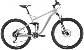 Горный (MTB) велосипед Stark Tactic 27.5 FS HD (2020) рама 20 серебристый/серый