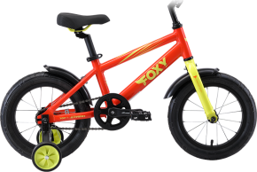 Детский велосипед Stark Foxy 14 (2019) оранжевый/зеленый