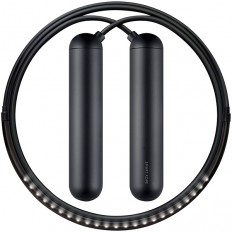 Умная скакалка Smart Rope, подключается к смартфону при помощи Bluetooth. Размер S, 243 см. (на рост 152 - 163 см). Цвет черный.